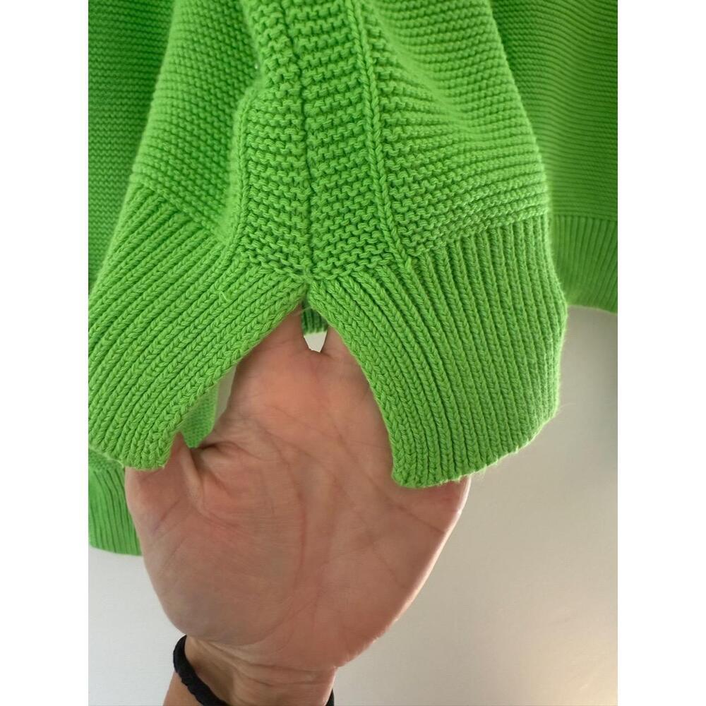 French Connection Womens Sweater Size Medium Bright Green Classic Knit - Picture 7 of 9